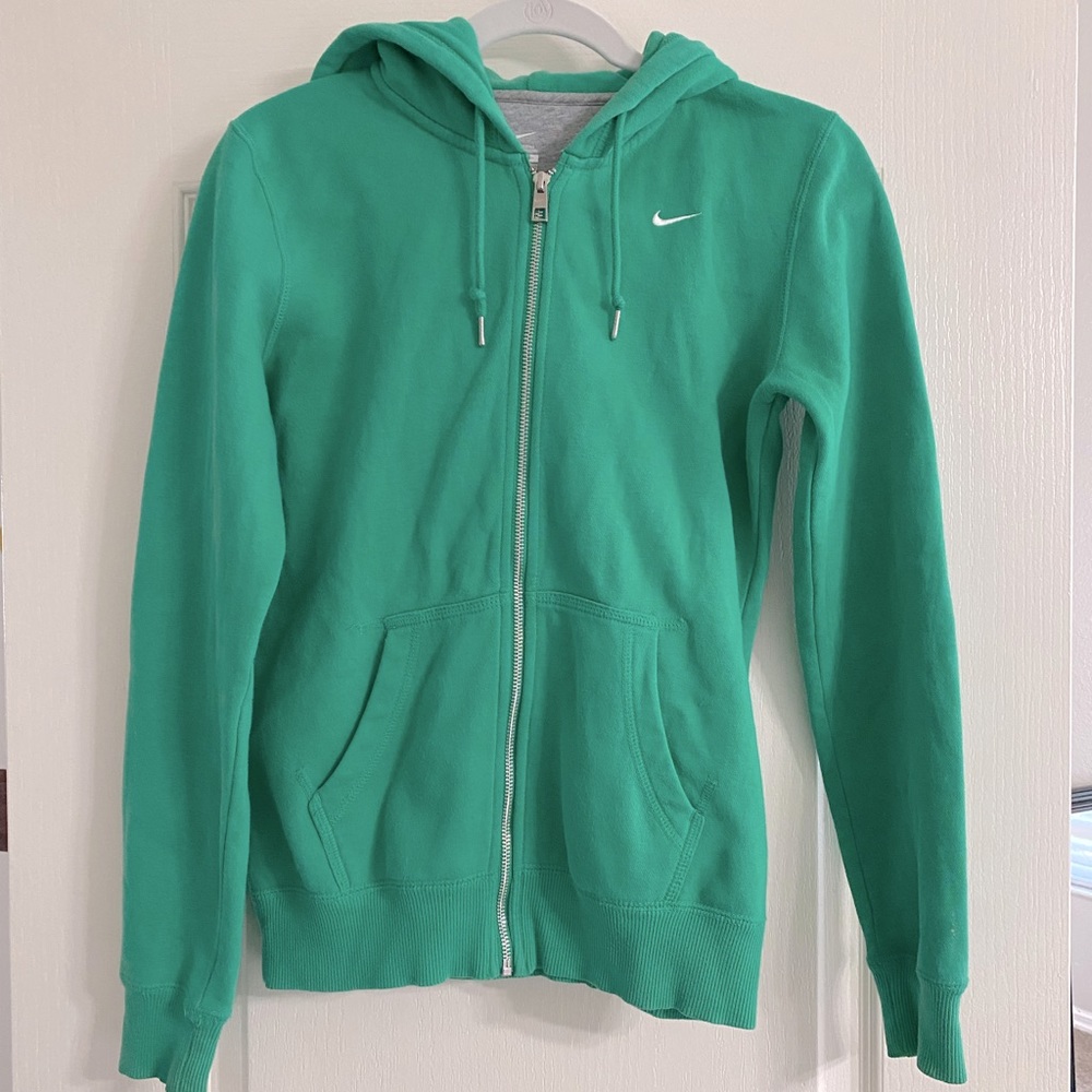 Green Nike Zipper Hoodie